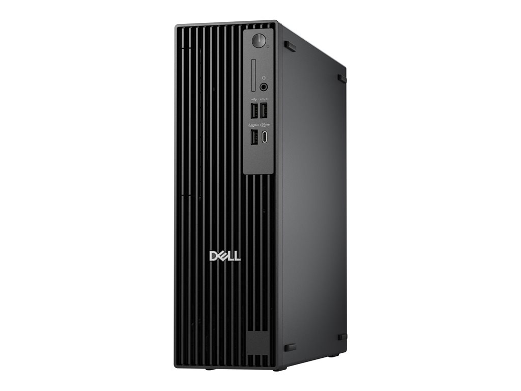 Dell Pro Slim Plus QBS1250 - Schlanker Desktop - Core Ultra 7 265 / 2.4 GHz - RAM 16 GB - SSD 512 GB - NVMe, TLC - Intel Graphics - 1GbE, Bluetooth, Wi-Fi 6E - WLAN: Bluetooth, 802.11a / b/g / n/ac / ax (Wi-Fi 6E) - Win 11 Pro - Monitor: keiner - Schwarz